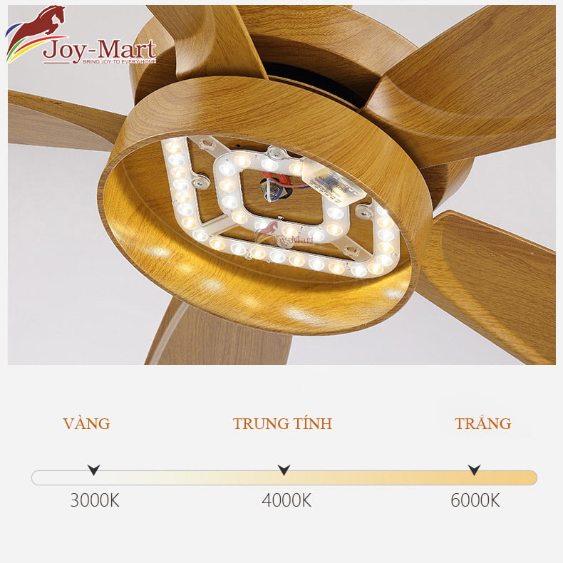 chi tiết quạt trần đèn hiện đại