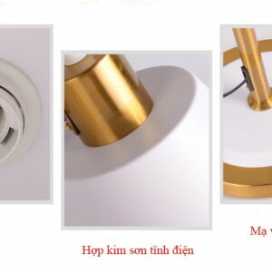 đèn cây đứng thân hợp kim mạ vàng đế đá tự nhiên ml570t