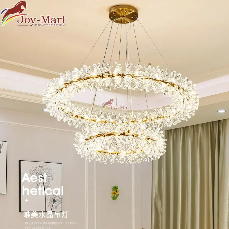 Đèn thả pha lê sang trọng MTH8890-800+400 1 đèn chùm nguyệt quế trang trí phòng khách