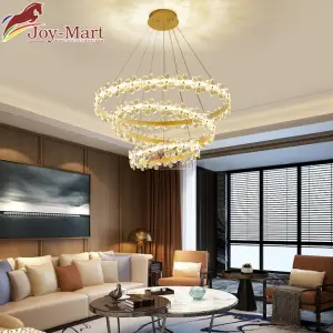 đèn thả 3 vòng hoa mận hiện đại