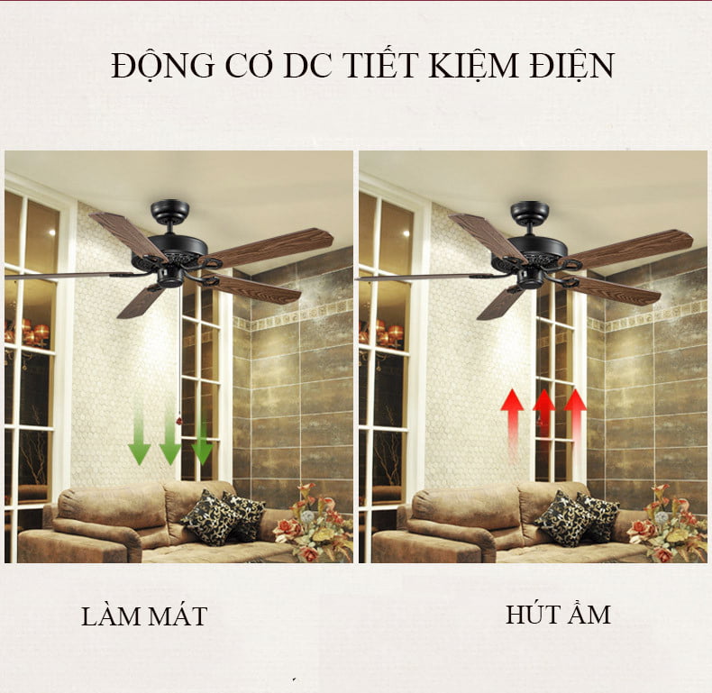quạt trần không đèn trang trí khách sạn mqt530041