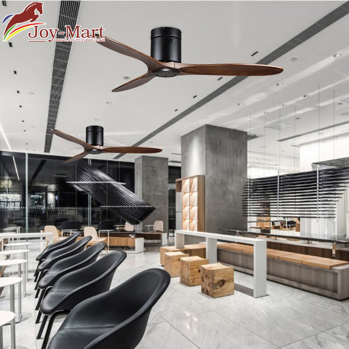 quạt tràn cánh gỗ trang trí phòng khách mqt9289