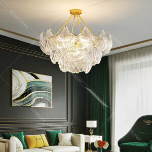 Đèn chùm pha lê trang trí phòng khách Luxury MCH6672-800 cao cấp
