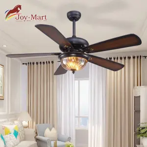 Quạt trần cánh gỗ có đèn MQT508-1