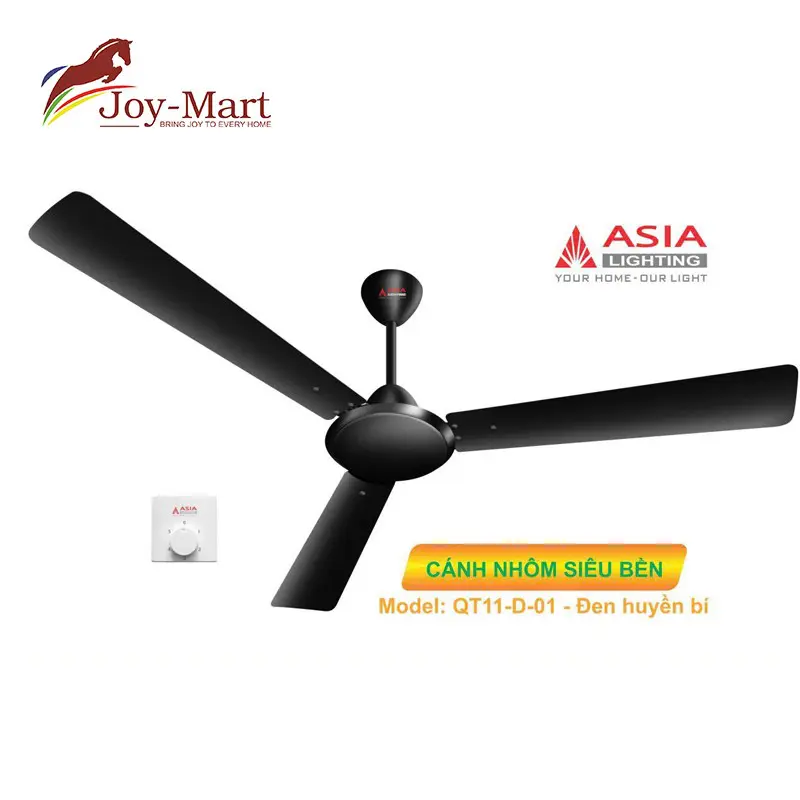 Quạt Trần Asia QT11 Giá Rẻ 1 Quạt trần 3 cánh đơn giản QT11-D-01