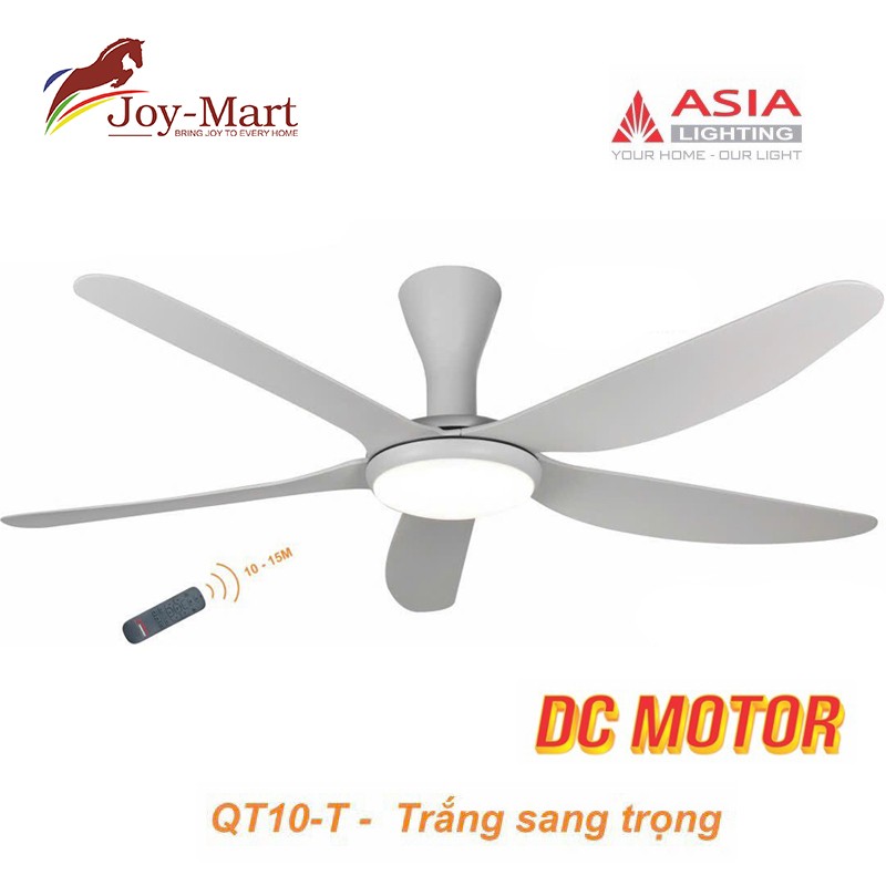 Quạt trần đèn 5 cánh asia chính hãng qt10-t