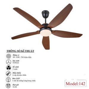 Quạt trần đèn QT142