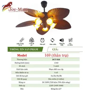 Quạt trần QT169 Thân Trụ