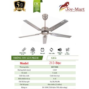 Quạt trần QT212 Bạc