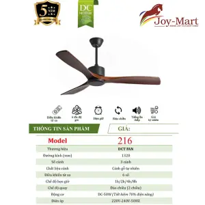 Quạt trần cánh gỗ 216