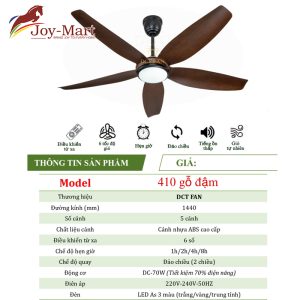 Quạt trần 410 gỗ đậm